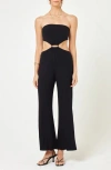 L*space Lspace Palos Verdes Strapless Cutout Cover-up Jumpsuit In Black
