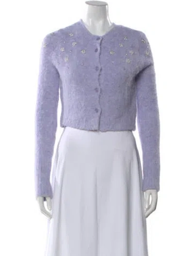 Pre-owned L*space Patterned Crew Neck Sweater W/ Tags In Purple