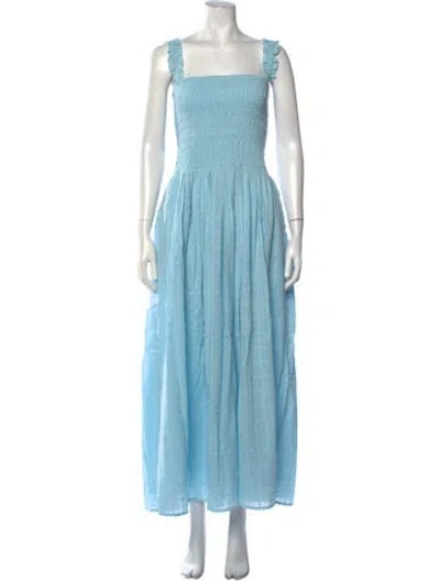 Pre-owned L*space Patterned Long Dress In Blue