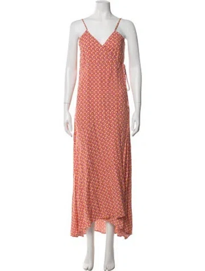 Pre-owned L*space Patterned Long Dress In Pink