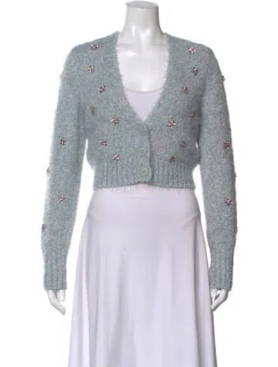 Pre-owned L*space Patterned V-neck Sweater W/ Tags In Gray