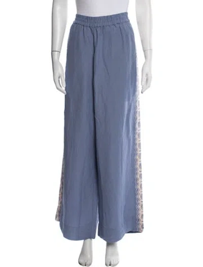 Pre-owned L*space Patterned Wide Leg Pants W/ Tags In Blue