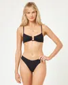 L*space Lspace Peyton Bikini Top In Black