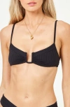 L*space Lspace Peyton Bikini Top In Black