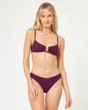 L*space Lspace Peyton Bikini Top In Burgundy
