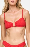 L*space Lspace Peyton Bikini Top In Red