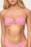 L*space Lspace Peyton Bikini Top In Pink
