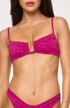 L*space Lspace Peyton Wired Bikini Top In Purple