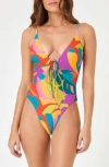 L*space Lspace Piper Classic Keyhole One-piece Swimsuit In Copacabana