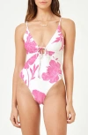 L*space Lspace Piper Classic Keyhole One-piece Swimsuit In Le Botanique