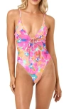 L*space Lspace Piper Classic Keyhole One-piece Swimsuit In Pink