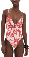 L*space Piper Classic One Piece Hibiscus Bloom In Pink