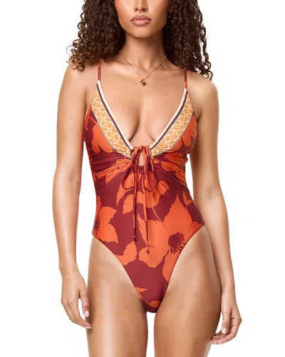 L*space Piper Classic One Piece Swimsuit In Brown