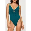 L*space Lspace Piper Keyhole One-piece Swimsuit In Deep Teal