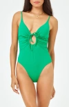 L*space Piper One Piece Bathing Suit In Jade Green In Jade