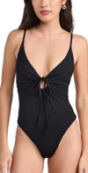 L*space Piper Keyhole One-piece Swimsuit In Black