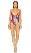 L*space Lspace Piper Classic Keyhole One-piece Swimsuit In Copacabana