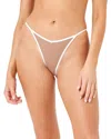 L*space Lspace Levy Bitsy String Bikini Bottoms In Saddle/ Cream