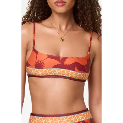 L*space Lspace Presley Rib Bikini Top In Orange