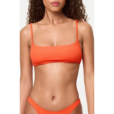 L*space Lspace Presley Rib Bikini Top In Orange