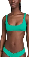 L*space Scoop Neck Bikini Top In Jade