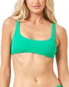 L*space Scoop Neck Bikini Top In Green