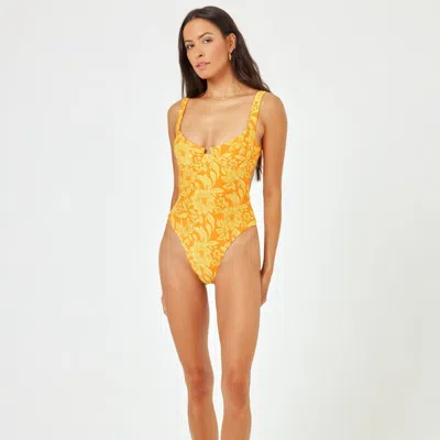 L*space Printed Kendal One Piece In Yellow
