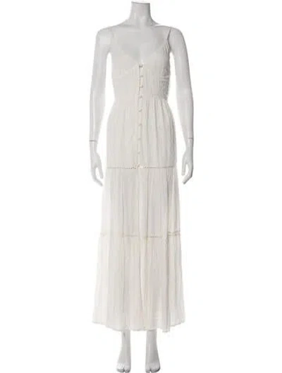 Pre-owned L*space Printed Long Dress In Neutrals
