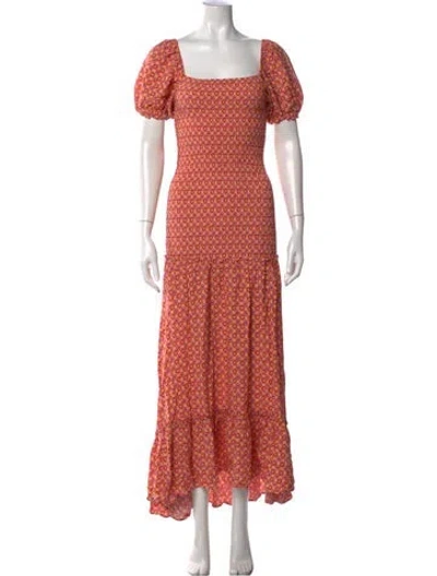 Pre-owned L*space Printed Long Dress In Pink