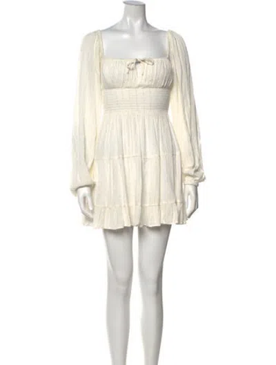 Pre-owned L*space Printed Mini Dress In Neutrals