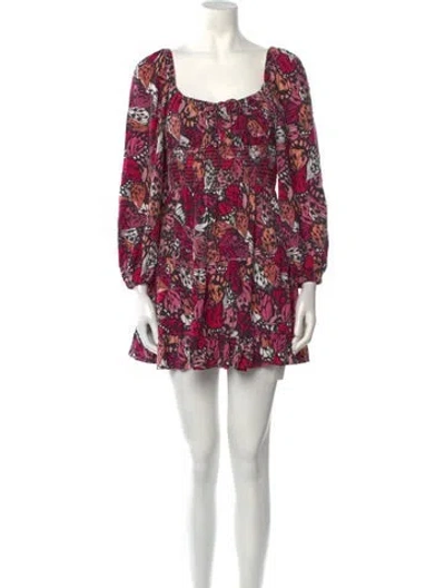 Pre-owned L*space Printed Mini Dress In Pink