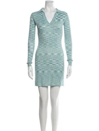 Pre-owned L*space Printed Mini Dress W/ Tags In Blue