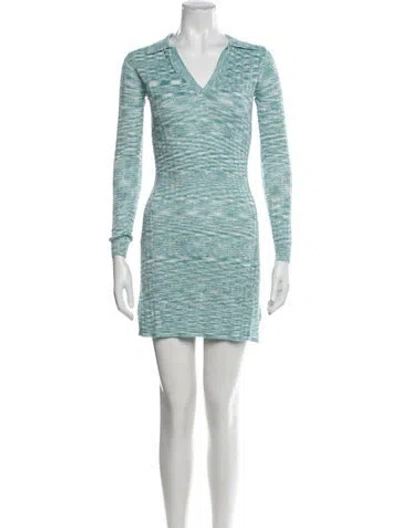 Pre-owned L*space Printed Mini Dress W/ Tags In Blue