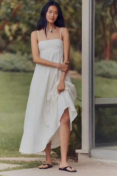 L*space Raveena Poplin Maxi Dress In Beige