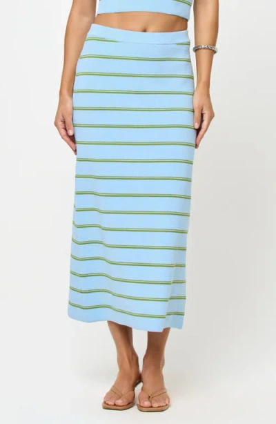 L*space Lspace Ravello Stripe Rib Cover-up Skirt In Blue