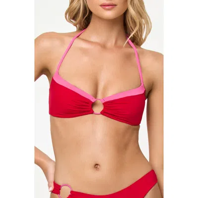 L*space Lspace Rayne Bikini Top In Red