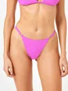 L*space Remi Bikini Bottom Women's Bright Fuchsia Stretch Swimwear Buu712 In Pink
