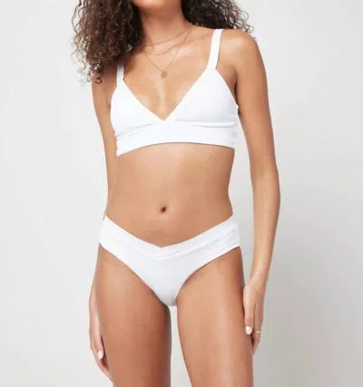 L*space Ribbed Pratt Bikini Bottom In White