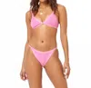 L*space Ribbed Vacay Bikini Bottom In Guava In Pink