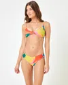 L*space Printed Riley Bikini Top Women Copacabana Adjustable Straps Buu099 In Multi