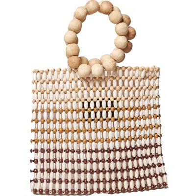 L*space Lspace Riley Wood Bead Bracelet Handle Bag In Antelope Valley
