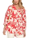L*space Rio Button Front Linen Cover Up Tunic In Multi