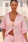 L*space Rio Linen Buttondown Tunic Top