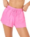 L*space Rio Linen Cover Up Shorts In Guava