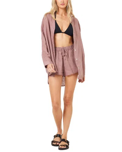 L*space Rio Linen Short In Grey