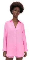 L*space Rio Button Front Tunic In Guava In Pink