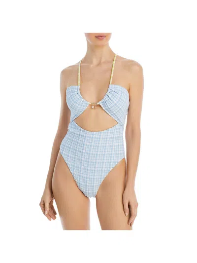 L*space Rizzo Op Classic Womens Cut-out Polyester One-piece Swimsuit In Blue