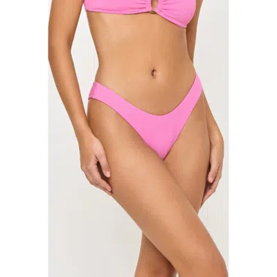 L*space Lspace Rocky Classic Pucker Textured Bikini Bottoms In Pink