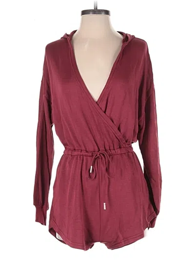 Pre-owned L*space Romper In Burgundy