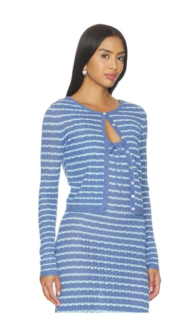 L*space Rosalie Cardigan In Blue Lagoon